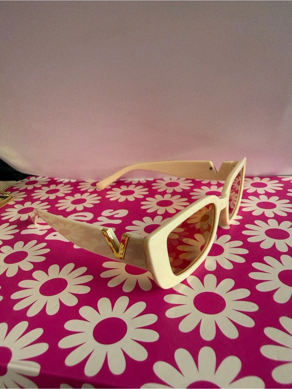 Beige‎ Retro Square Sunglasses - Women Accessories